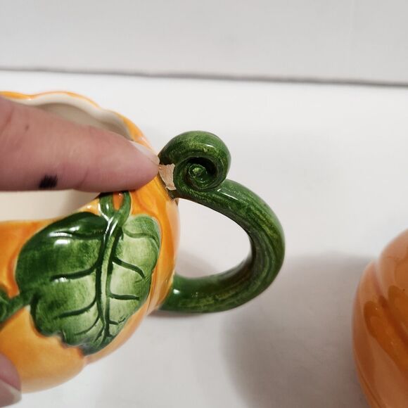 Papel Pumpkin Salt & Pepper Shakers Creamer Halloween Autumn Fall Decor Kitchen - Picture 4 of 8